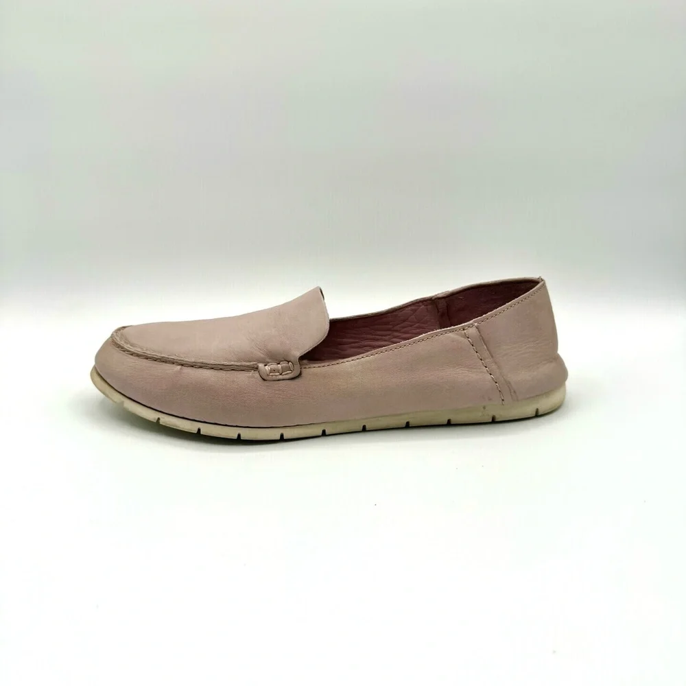 FRYE MOCASSINS SLIP ON SHOES PINK PASTEL SHOE LEATHER SHOE MADE IN INDIA SIZE 10 - Picture 3 of 17